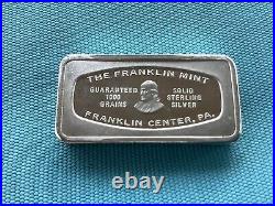The Franklin Mint Solid Sterling Silver Florida Bank Bar 2.33 Oz