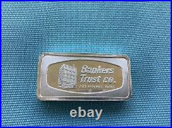 The Franklin Mint Solid Sterling Silver Iowa Bank Bar 2.35 Oz