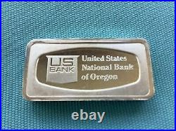 The Franklin Mint Solid Sterling Silver Oregon Bank Bar 2.31 Oz