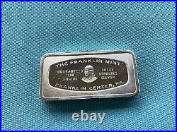 The Franklin Mint Solid Sterling Silver Tennessee Bank Bar 2.32 Oz