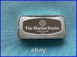 The Franklin Mint Solid Sterling Silver Wisconsin Bank Bar 2.32 Oz