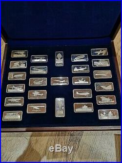 The Milestones Of Manned Flight 25 Solid Silver Ingot Collection