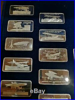 The Milestones Of Manned Flight 25 Solid Silver Ingot Collection