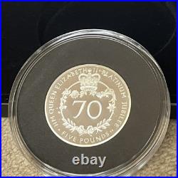 The Platinum Jubilee Of Queen Elizabeth II Solid Silver Proof Piedfort £5