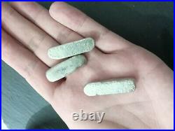 Three Viking Solid Silver Alloy Trade Ingots Over 45g 900AD Metal Detecting Find