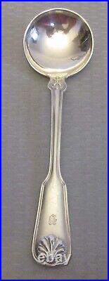 Tiffany & Co Sterling Silver Pat 1905 SHELL & THREAD Bullion Spoon 5.25 mono
