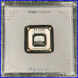 Toned? Geiger Edelmetalle 20g 999 Fine Silver Square Bar Plastic Assay Capsule