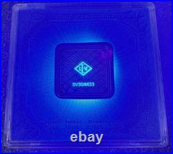 Toned? Geiger Edelmetalle 20g 999 Fine Silver Square Bar Plastic Assay Capsule