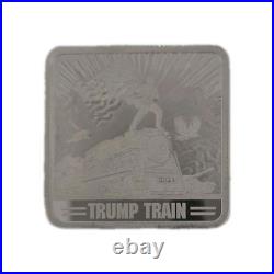 Trump 1 Oz. 999 Fine Silver Square 2024 Trump Train Silver Bar BU Coin MAGA 47