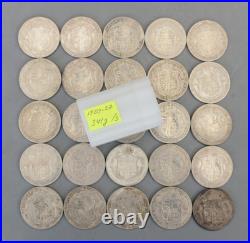 Tube of Solid 0.500 Silver 25 Half Crown 341g George V mixed dates 1920-1927