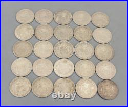 Tube of Solid 0.500 Silver 25 Half Crown 341g George V mixed dates 1920-1927