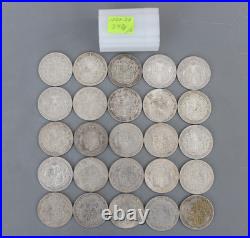 Tube of Solid 0.500 Silver 25 Half Crown 342g George V mixed dates 1920-1927