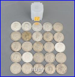 Tube of Solid 0.500 Silver 25 Half Crown 342g George V mixed dates 1920-1927