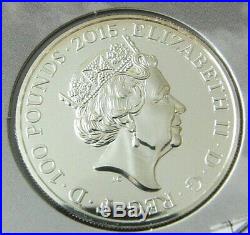 UK Royal Mint £100 Pounds Solid 999 Silver Coin BU Quality, Buckingham Palace