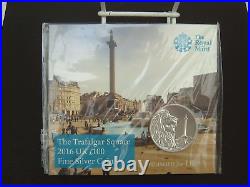 UK Royal Mint 2016 £100 Hundred Pounds 2oz Silver (. 999) Trafalgar Square Pack