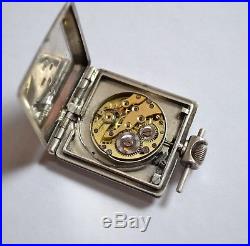 Unique Rolex square WW1 trench gents wristwatch antique 925 solid silver