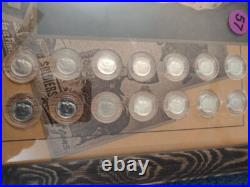 VINTAGE ROOSEVELT COIN SET in NEW SOLID WOOD 11 X 14 FRAME WithMUSEUM GLASS