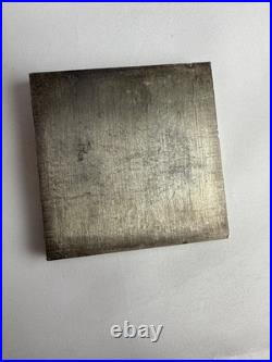 VINTAGE U. S. Silver Corp 5 OZ. 999 FINE SILVER BAR. 2x2 Square Extruded