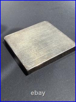 VINTAGE U. S. Silver Corp 5 OZ. 999 FINE SILVER BAR. 2x2 Square Extruded