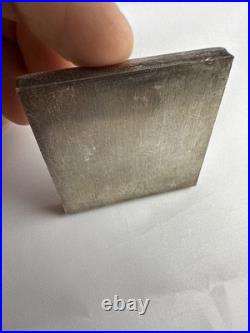 VINTAGE U. S. Silver Corp 5 OZ. 999 FINE SILVER BAR. 2x2 Square Extruded