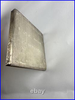 VINTAGE U. S. Silver Corp 5 OZ. 999 FINE SILVER BAR. 2x2 Square Extruded