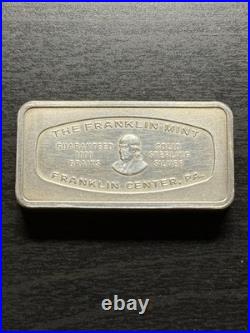 VTG1971 Franklin Mint First National State 1000 Grains Solid Sterling Silver Bar