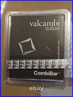 Valcambi Suisse Combibar 50 x 1g. 999 Solid Silver Bullion Bars Fast&free