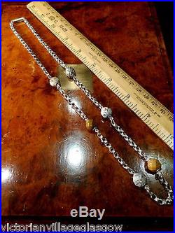 Victorian Solid Silver Granite Necklace