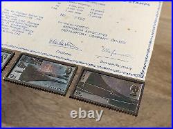 Vintage 1969 Concorde Solid Silver Postage Stamp Set With Certificate No Case