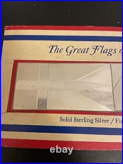 Vintage 1972 The Great Flags Of America Solid Sterling Silver FLAG OF SWEDEN