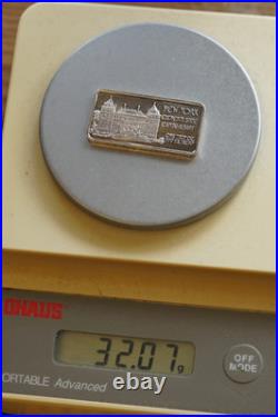 Vintage 1 Troy Ounce. 999 Silver Art Bar, NEW YORK-11th State-1845-Hamilton Mint
