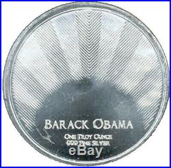 Vintage 2009 Solid Silver Barack Obama 1 Troy Oz. 999 Fine Silver Round