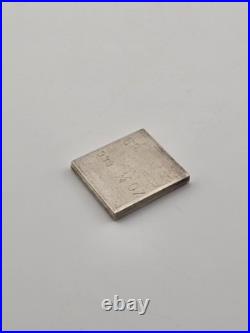 Vintage Crown Mint GR 3/4oz. 999 Silver Bar Square Ingot Extruded