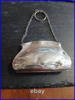 Vintage Edwardian Sterling Silver coin Purse 58grms, William Hair Haseler