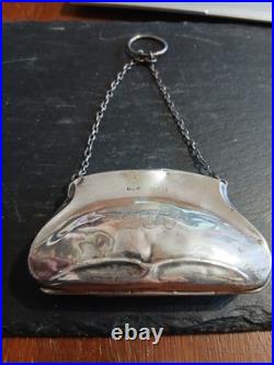 Vintage Edwardian Sterling Silver coin Purse 58grms, William Hair Haseler