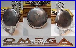 Vintage Erotic Omega. 800 Solid Silver Swiss Made Open Face Box Chain