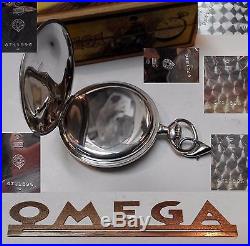 Vintage Erotic Omega. 800 Solid Silver Swiss Made Open Face Box Chain