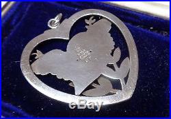 Vintage Georg Jenson 1933-1944 bird/heart pendant design no. 97 solid silver