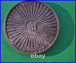 Vintage Hindu God. 999 Solid Silver Medal 1 Ounce RARE Lily pad & Elephants Vintage Hindu God. 999 Solid Silver Medal 1 Ounce RARE Lily pad & Elephants