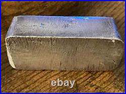 Vintage Poured Solid 5 Troy oz. 999 Fine Silver Bar