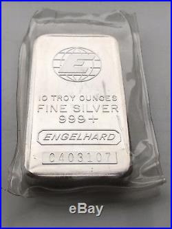 Vintage Sealed Engelhard 10 Oz. 999 Solid Silver