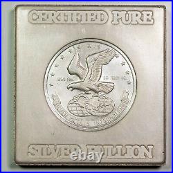Vintage Silver Metals International 10oz Square. 999 Silver RARE Item#P15600