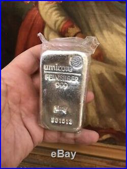 Vintage Solid 999 Silver Bar Naget BULLION One Kilo Grams 1000gr Umicore Bar
