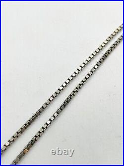 Vintage Solid Silver Ladies Ingot Bullion Half Oz Pendant And Necklace