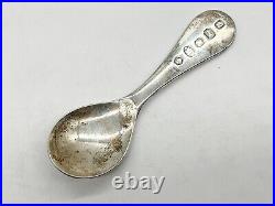 Vintage Solid Sterling Silver Ingot Bullion Style Caddy Spoon Teaspoon