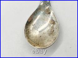 Vintage Solid Sterling Silver Ingot Bullion Style Caddy Spoon Teaspoon