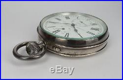 Vintage ULYSSE & NARDIN CHRONOMETRE pocket watch, Power Reserve, solid silver