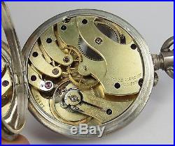 Vintage ULYSSE & NARDIN CHRONOMETRE pocket watch, solid silver, excellent