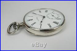 Vintage ULYSSE & NARDIN pocket watch, O, 900 solid silver, excellent