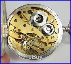 Vintage ULYSSE & NARDIN pocket watch, O, 900 solid silver, excellent